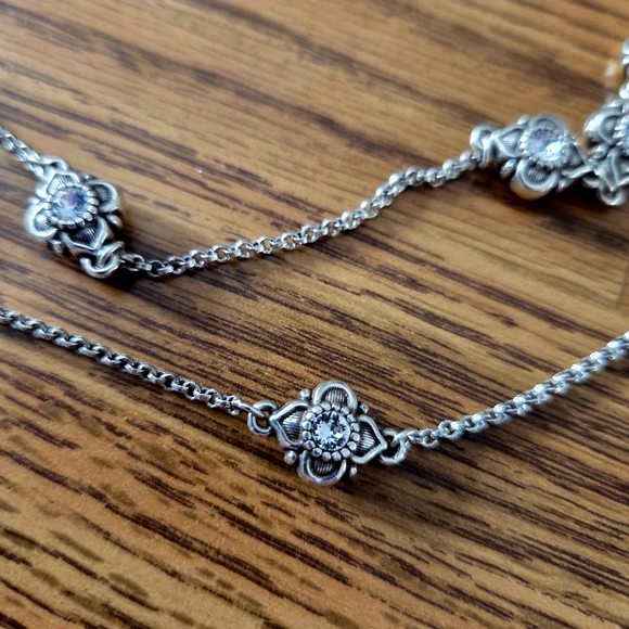 BRIGHTON "Alcazar" Vintage Long Length Crystal And Silver Necklace BOHEMIAN! - Picture 11 of 14